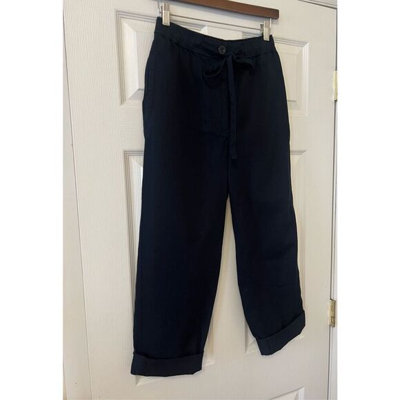 COS Navy Tapered Drawstring Pants – Adjustable Crop Style - Picture 8 of 12